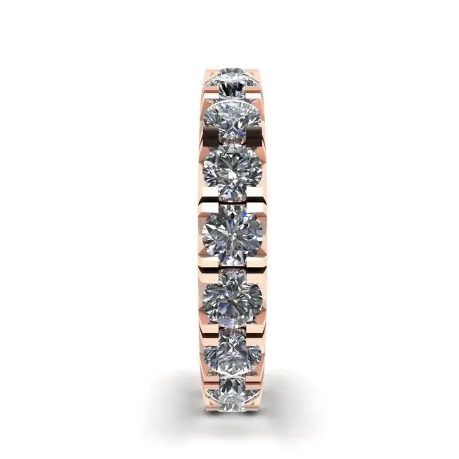 3 carat Eternity Diamond Band in 18K Rose Gold - Photo 2