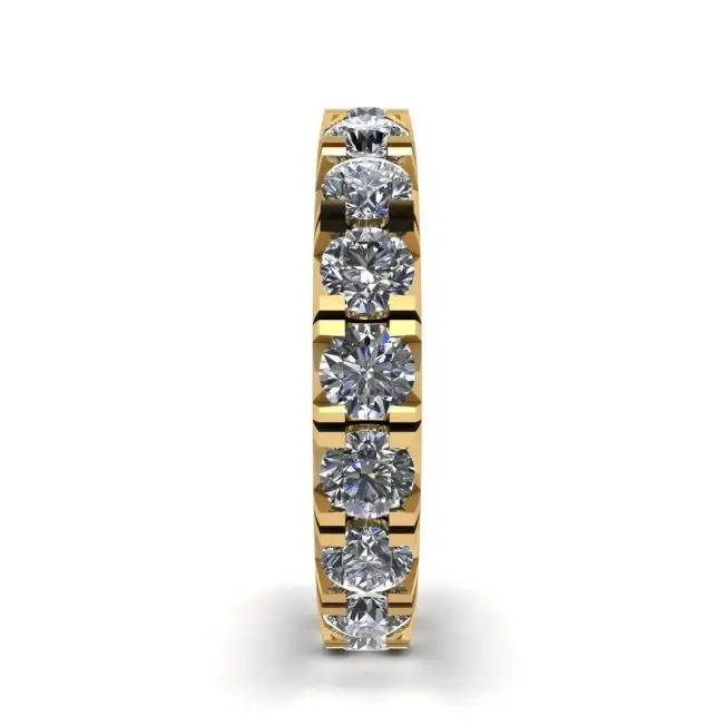 3 carat Eternity Diamond Band in 18K Yellow Gold - Photo 2