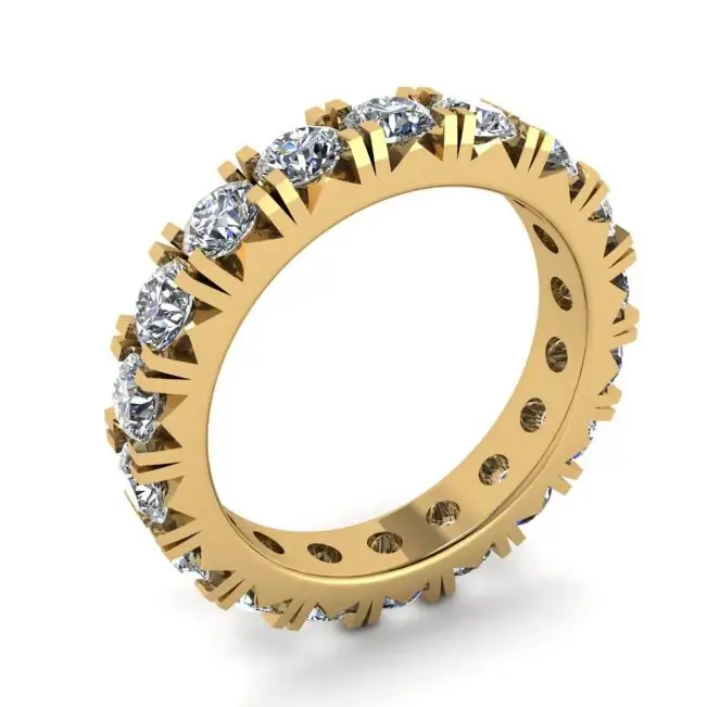 3 carat Eternity Diamond Band in 18K Yellow Gold - Photo 3