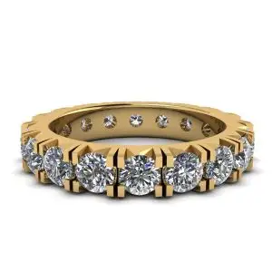 3 carat Eternity Diamond Band in 18K Yellow Gold