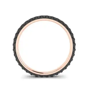 Black Diamonds Pave Eternity Ring Rose Gold - Photo 1