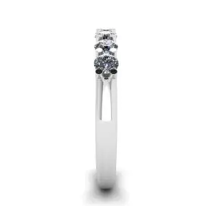 Classic Seven Round Diamond Ring White Gold - Photo 2