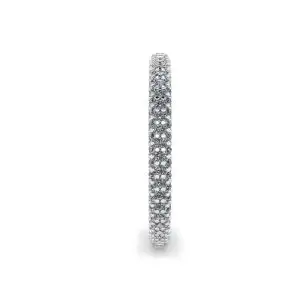 White Diamonds Triple Pave Eternity Ring - Photo 1