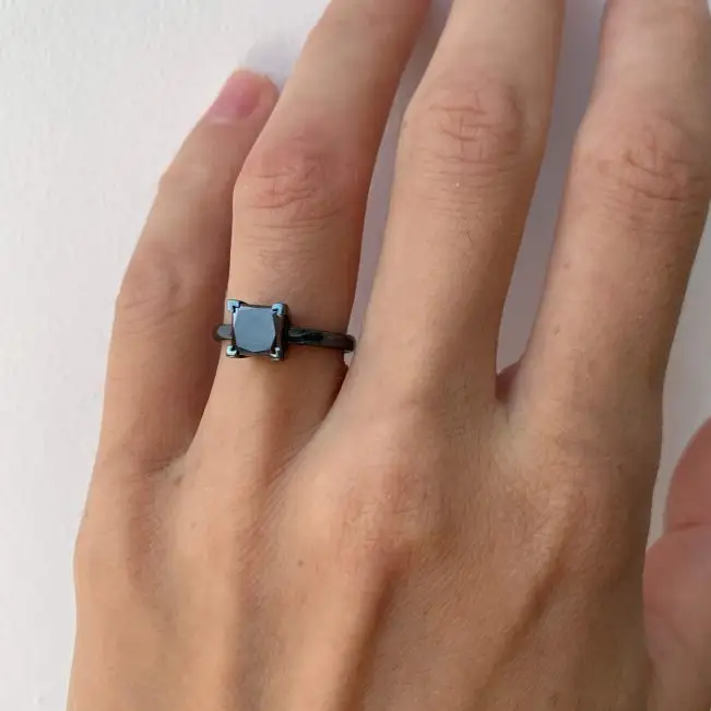 Black Diamond Ring Rose Gold - Photo 5
