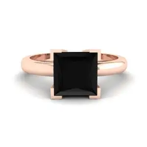 Black Diamond Ring Rose Gold