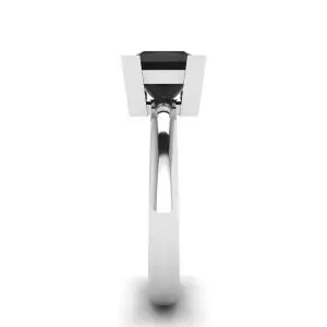 Black Diamond Ring  White Gold - Photo 2