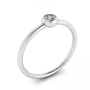 Round Diamond Small Ring La Promesse - Photo 3