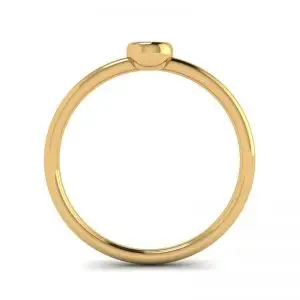 Round Diamond Small Ring La Promesse Yellow Gold - Photo 1