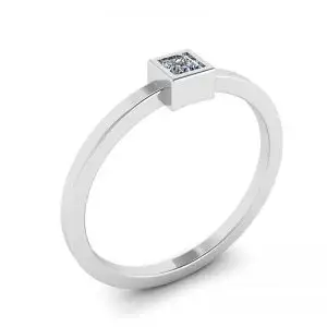 Princess Diamond Small Ring La Promesse - Photo 3