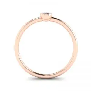 Pear Diamond Small Ring La Promesse Rose Gold - Photo 1