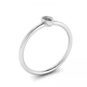 Pear Diamond Small Ring La Promesse - Photo 3