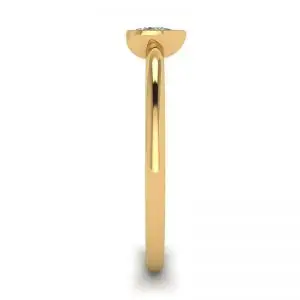 Pear Diamond Small Ring La Promesse Yellow Gold - Photo 2