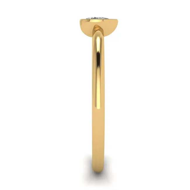 Pear Diamond Small Ring La Promesse Yellow Gold - Photo 2