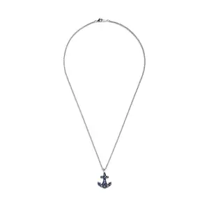 Anchor Sapphire Pendant in 18K Yellow Gold - Photo 7