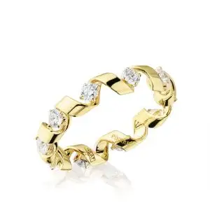 Ring with 0.64 ct Diamonds in 18K Yellow Gold - Ruban Collection