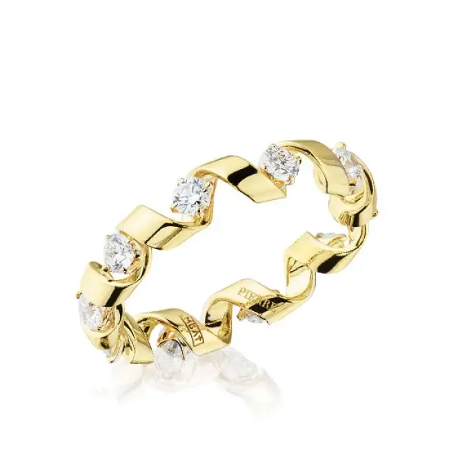 Ring with 0.64 ct Diamonds in 18K Yellow Gold - Ruban Collection