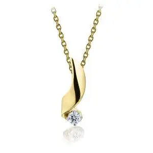 Pendant with 3 mm Diamond - Ruban Collection - Photo 1