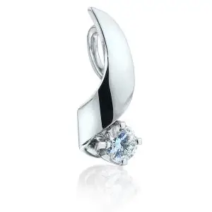 Pendant with 4.5 mm Diamond - Ruban Collection - Photo 2