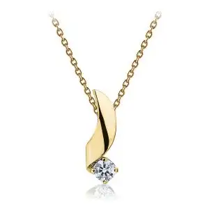 Pendant with 4.5 mm Diamond - Ruban Collection - Photo 1