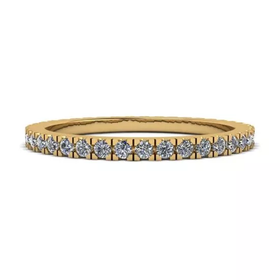 Classic Petite Diamond Eternity Ring in 18K Yellow Gold, Enlarge image 1