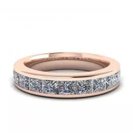 Eternity Princess Cut Diamond Ring Rose Gold Eternity Princess Cut Diamond Ring Rose Gold