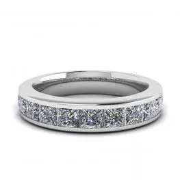 Eternity Princess Cut Diamond Ring White Gold