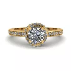 Golden Ring with Diamonds