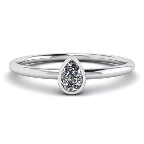 Pear Diamond Small Ring La Promesse, Enlarge image 1